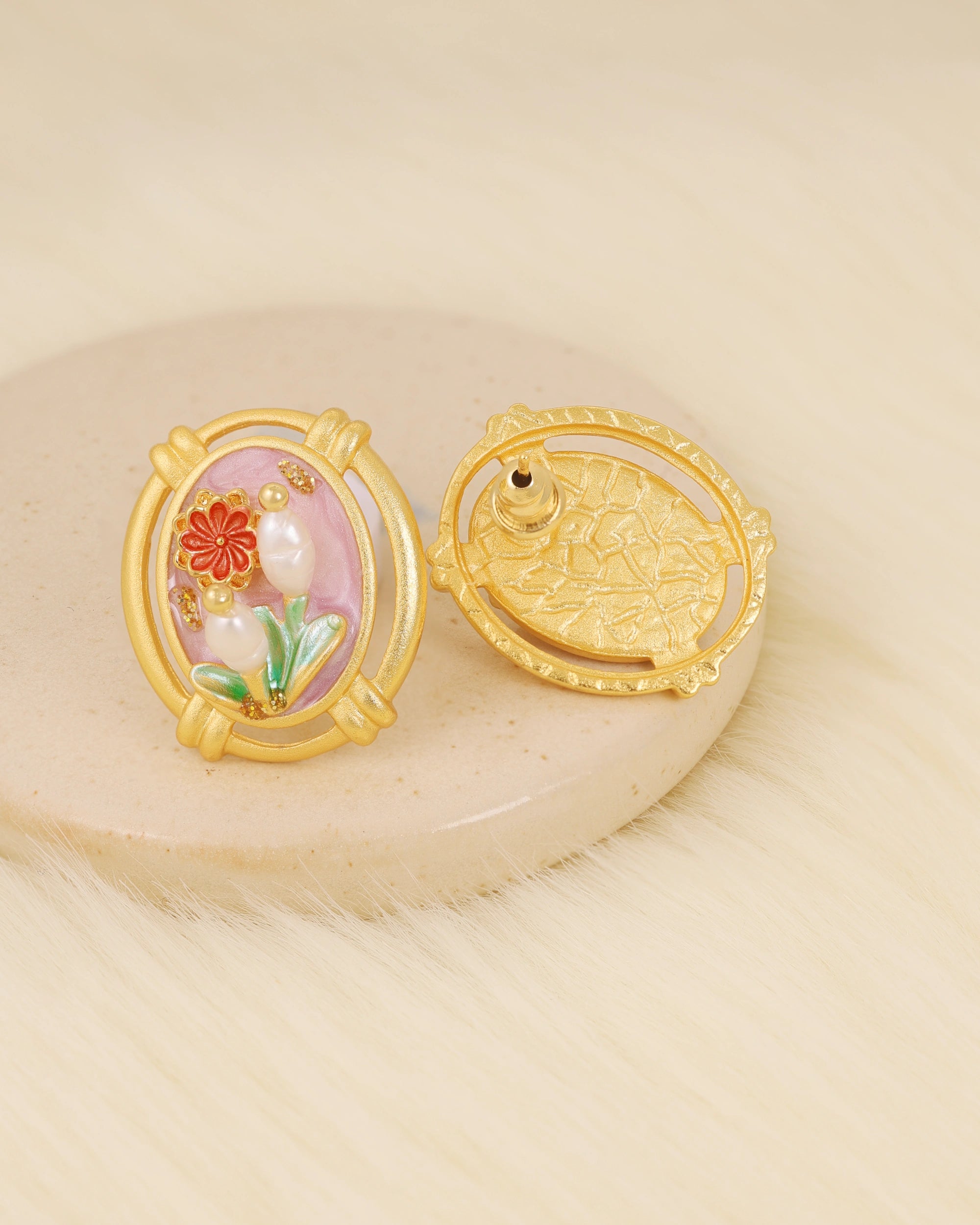 Pearl Blossom Ear Studs