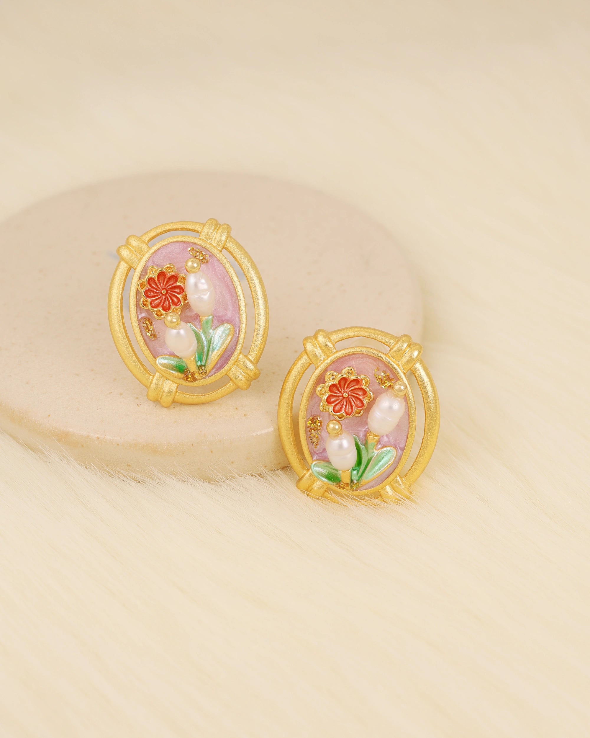 Pearl Blossom Ear Studs