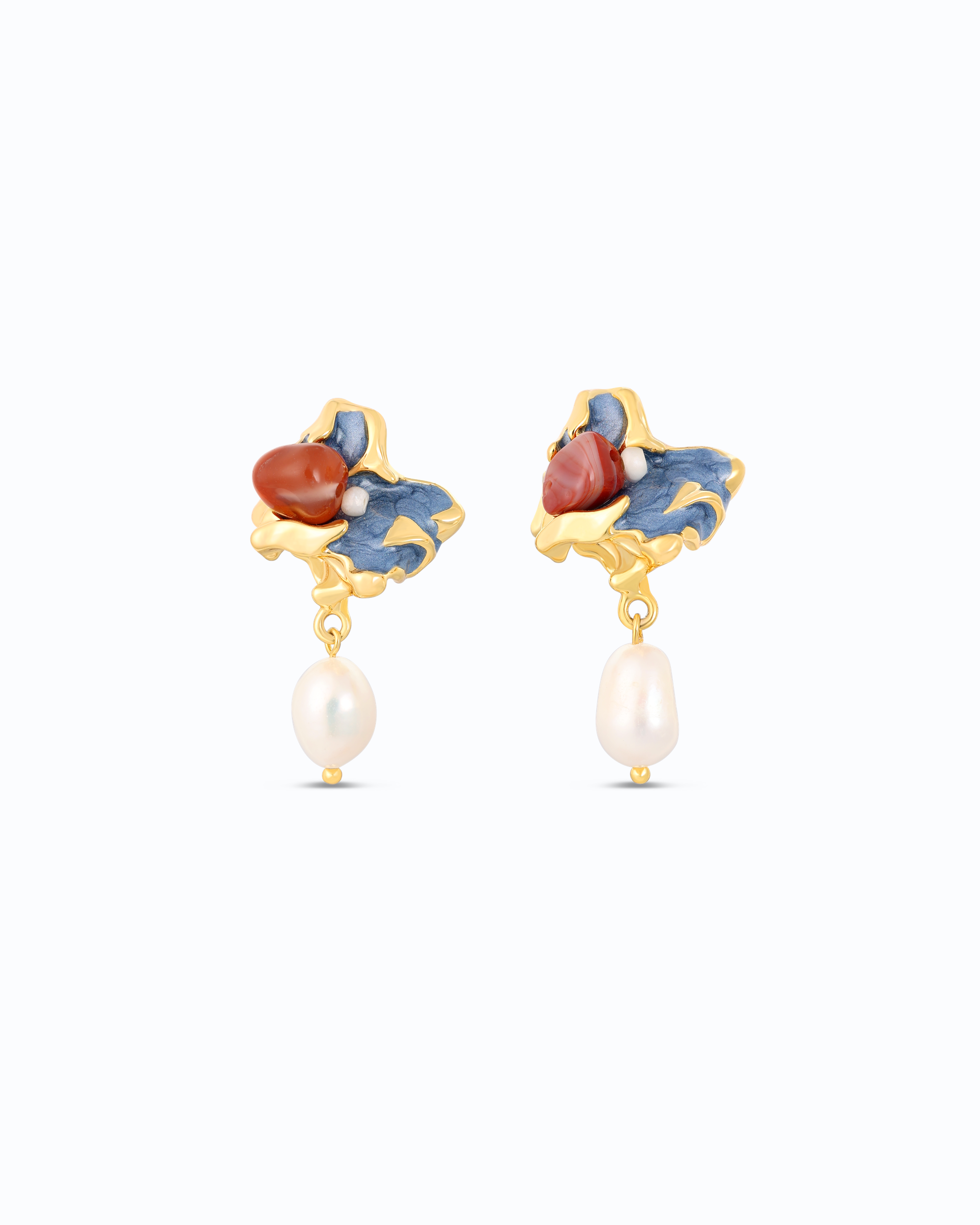 Origami Pearl Dangle - Blue