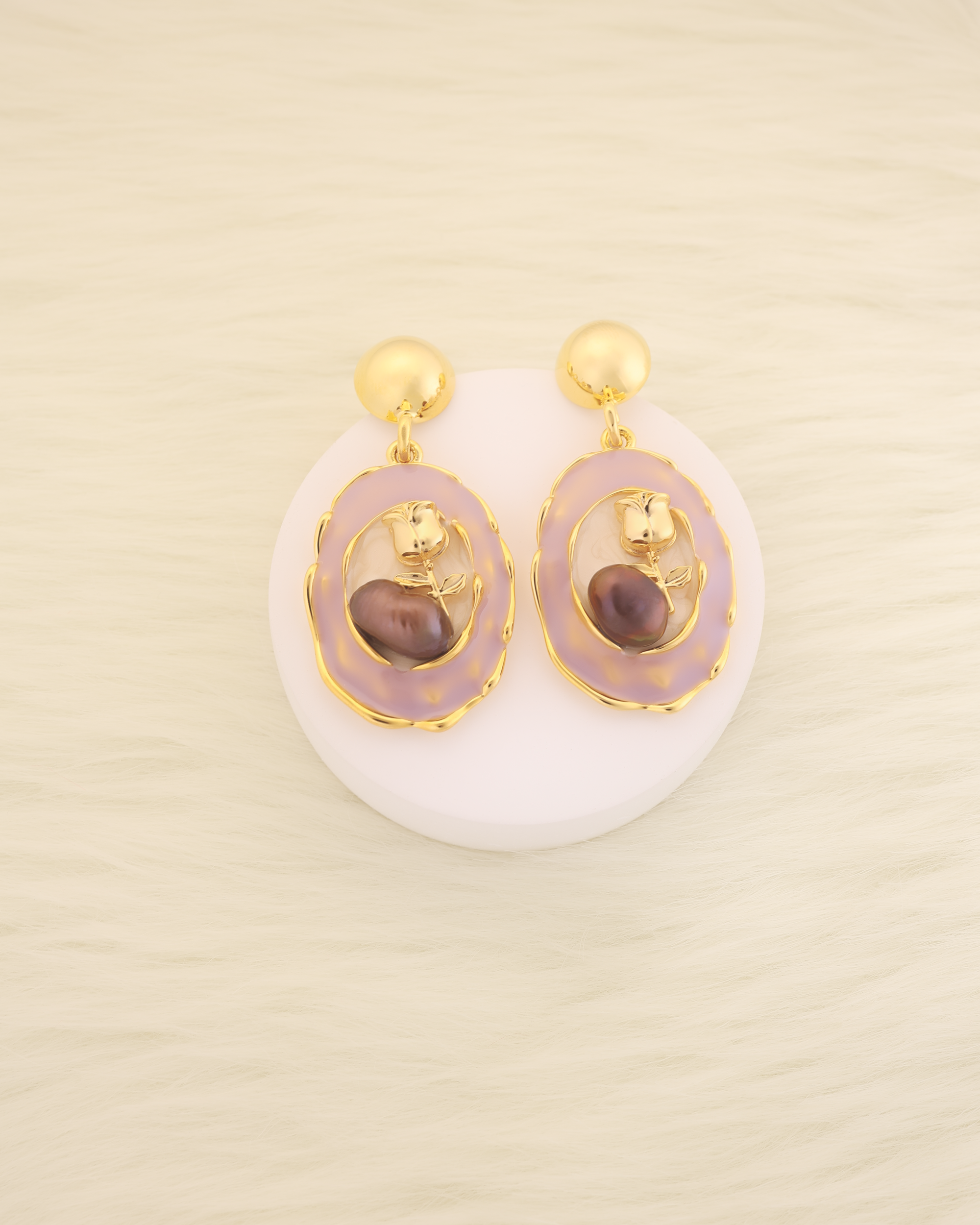 Pearl n Roses Dangle (Pink)