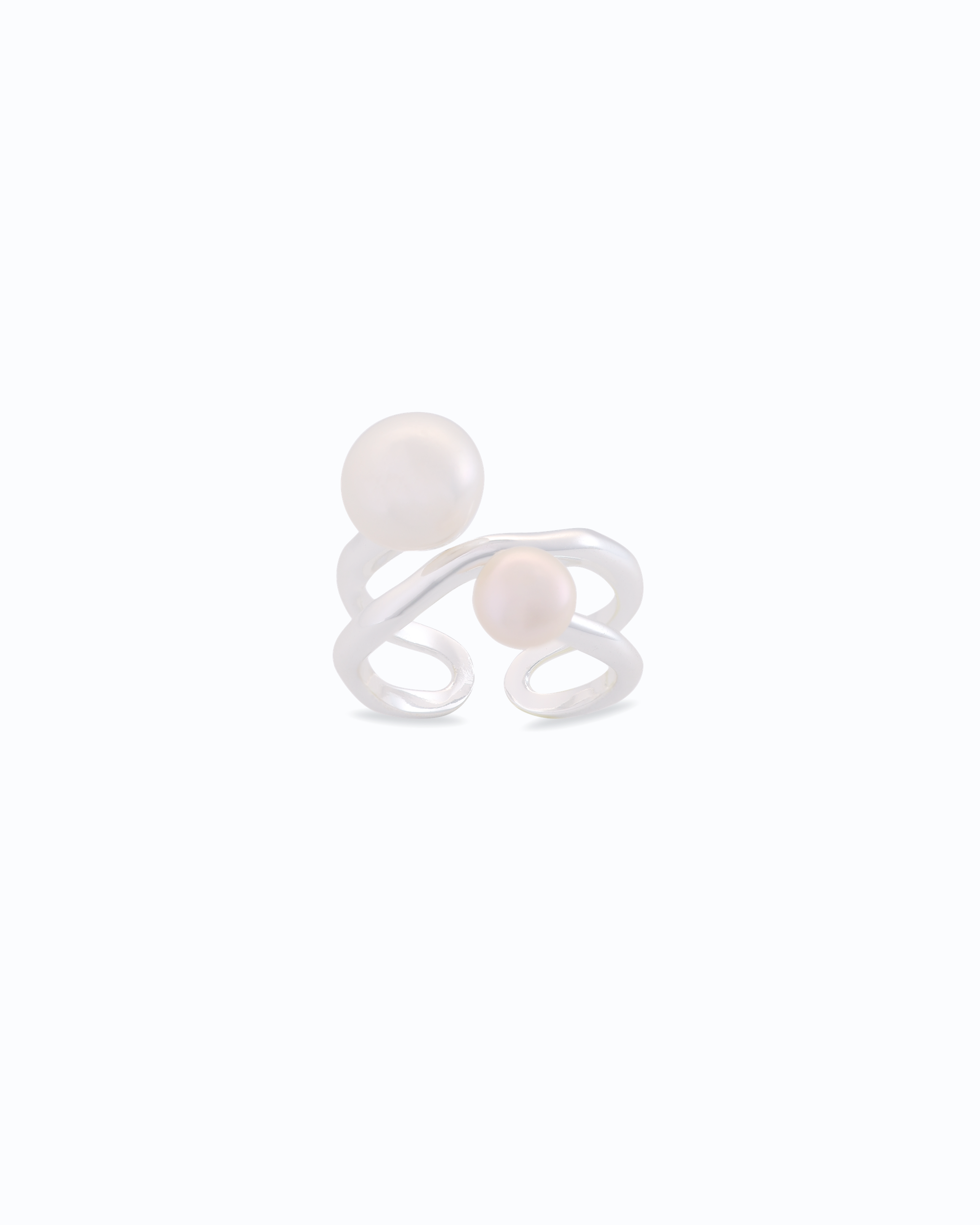 Natural Freshwater Pearl Open Ring | Premium Bespoke Jewelry