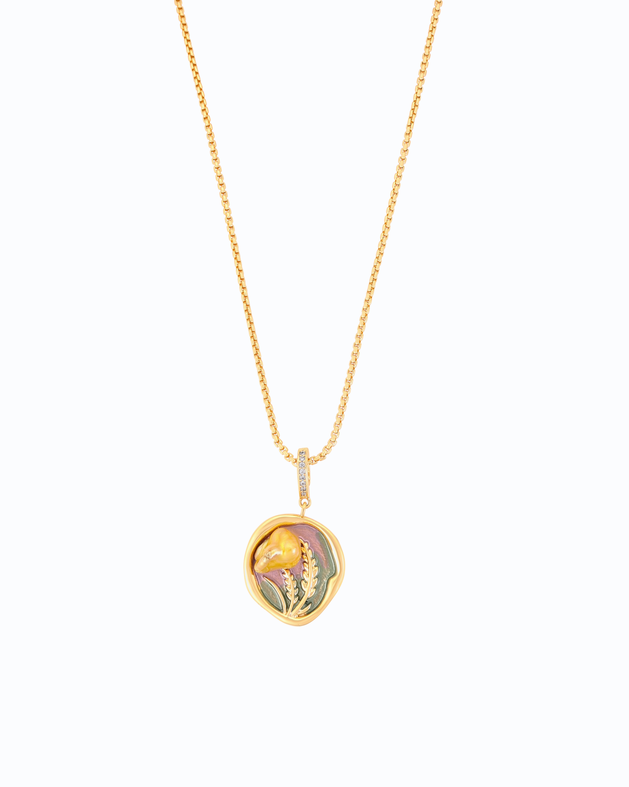 Freshwater Pearl Pendant with Chain | Flawnt Jewelry 