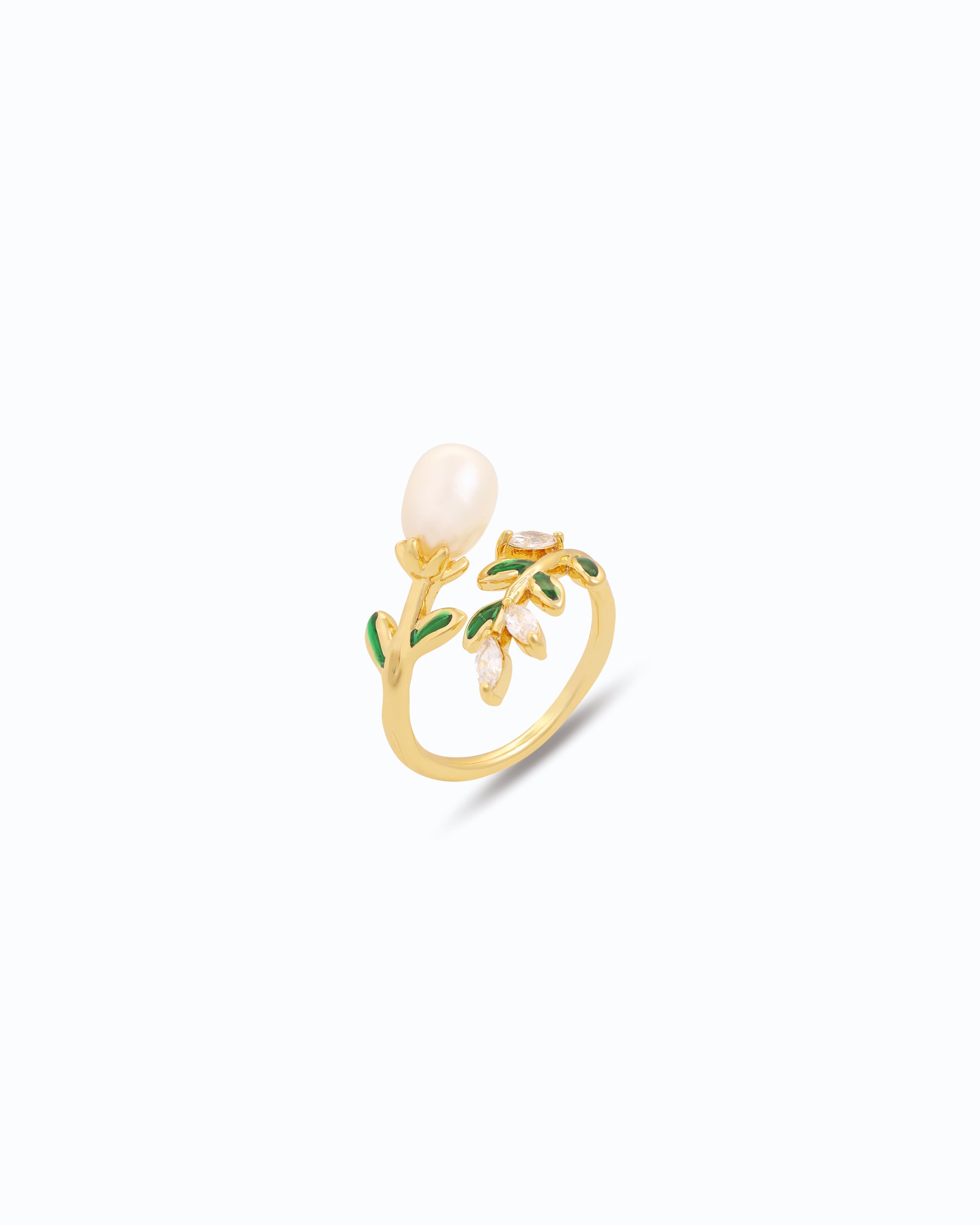 Blooming Pearl Ring – Adjustable & Imported from Hong Kong