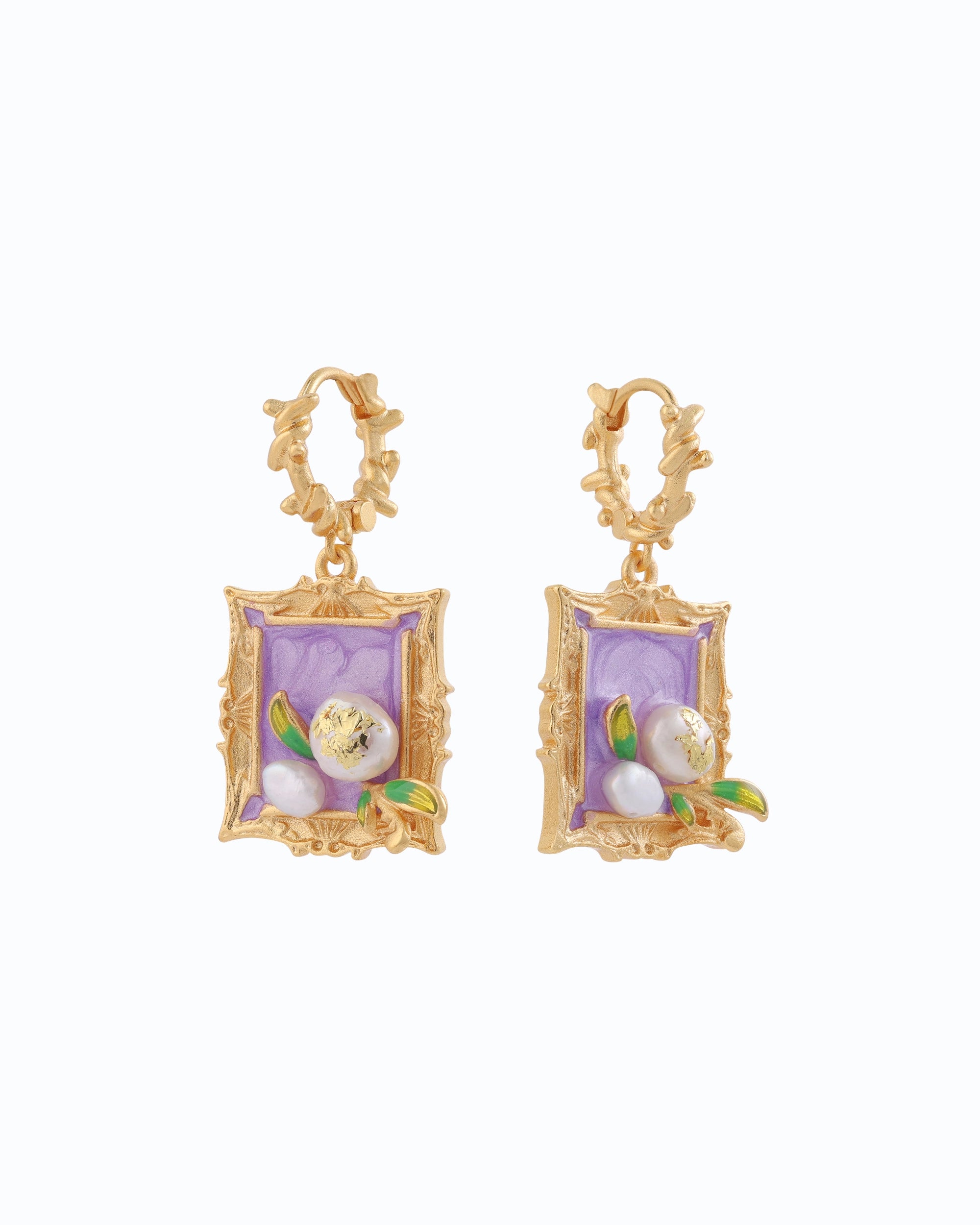 Renaissance Purple Pearl Dangle