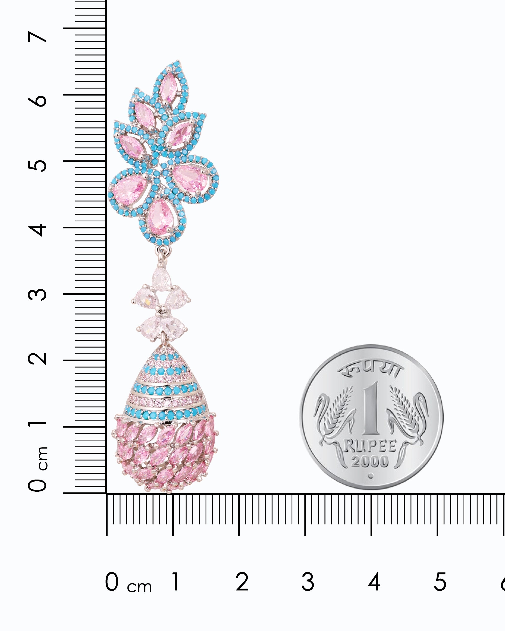 Pink Azure Rhinestones Dangle
