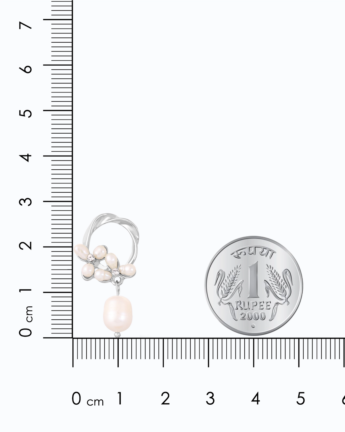 Mobius Pearl Dangle - Silver