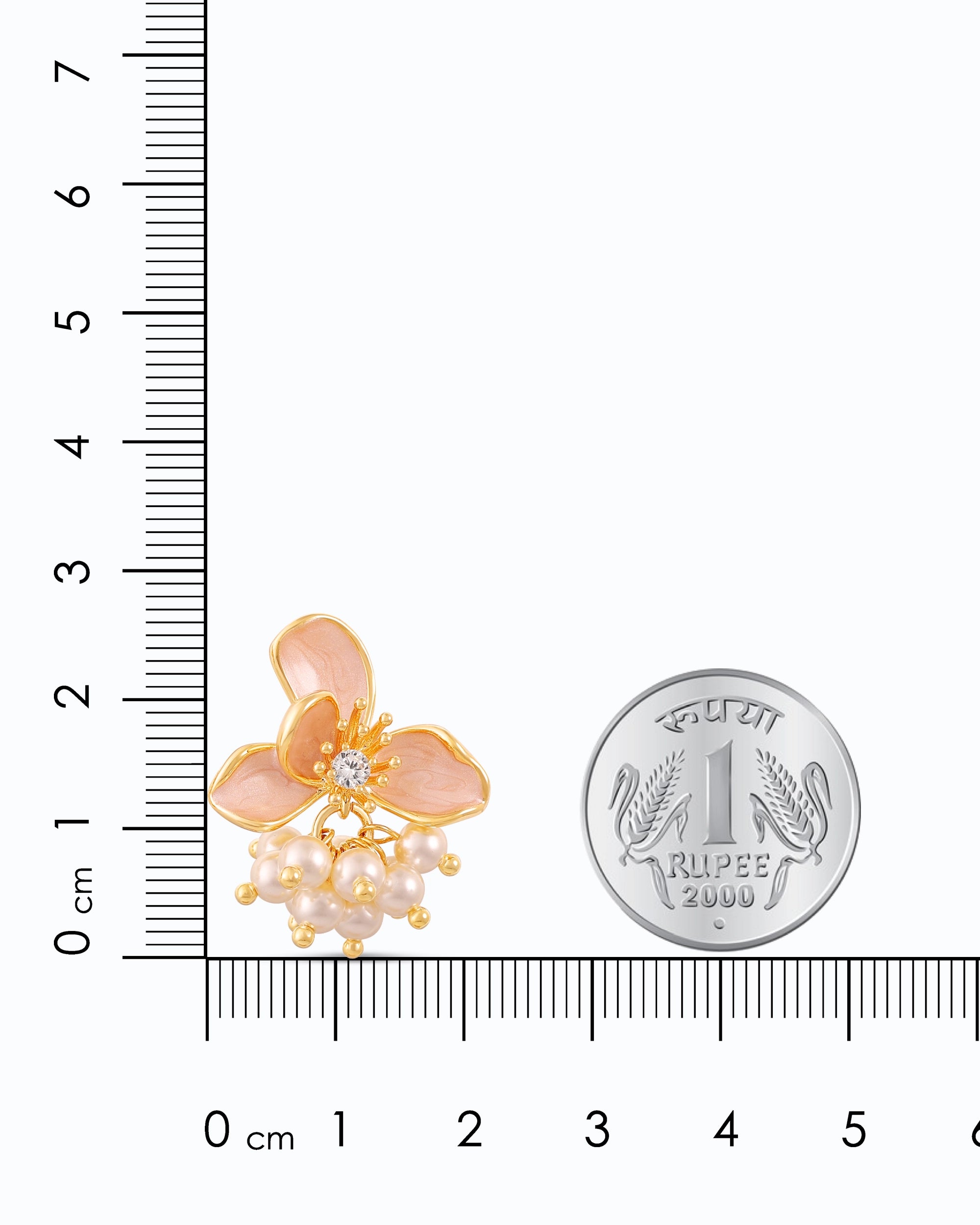 Camellias Pearl Dangle - White