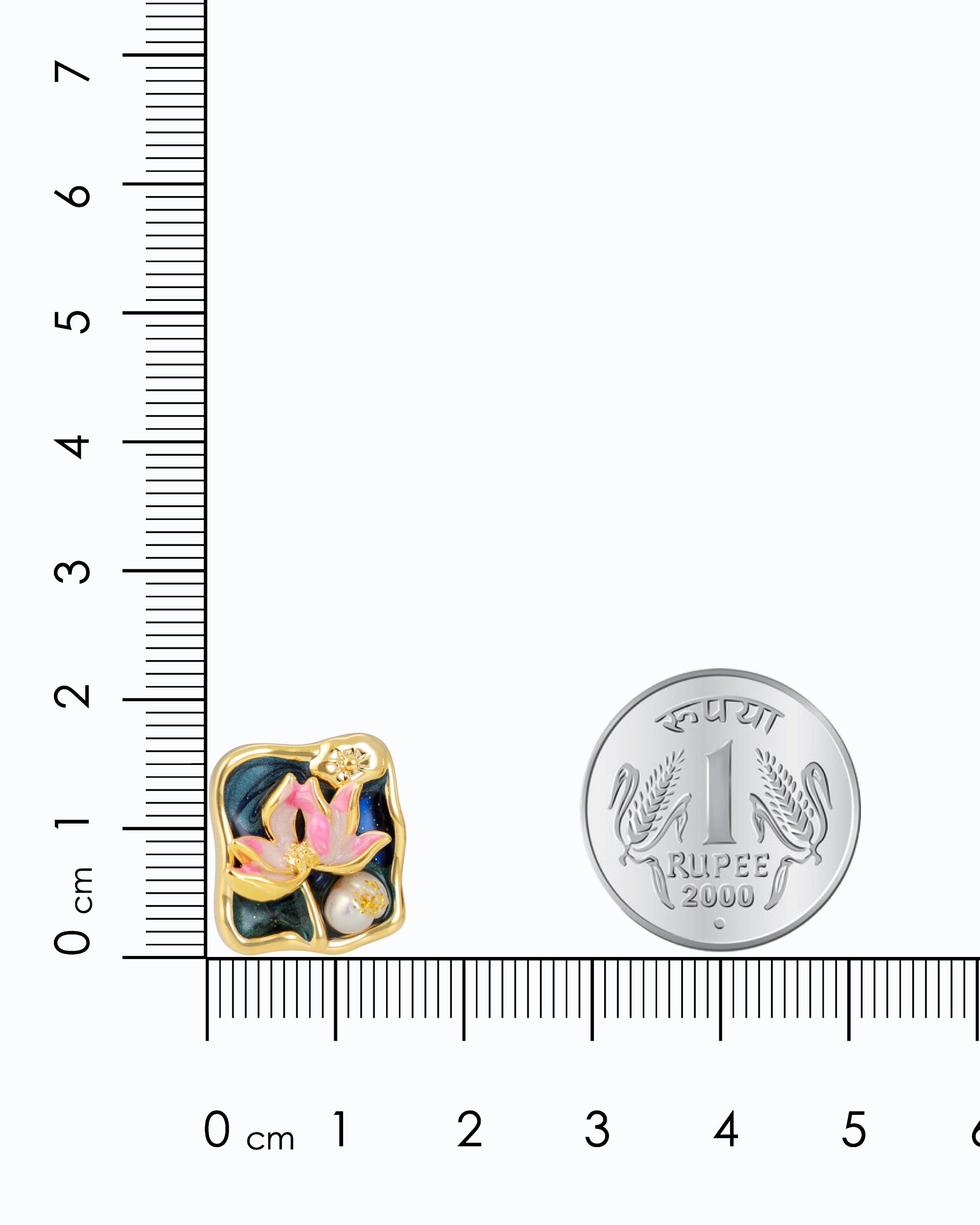 Midnight Lotus Pearl Ear Studs