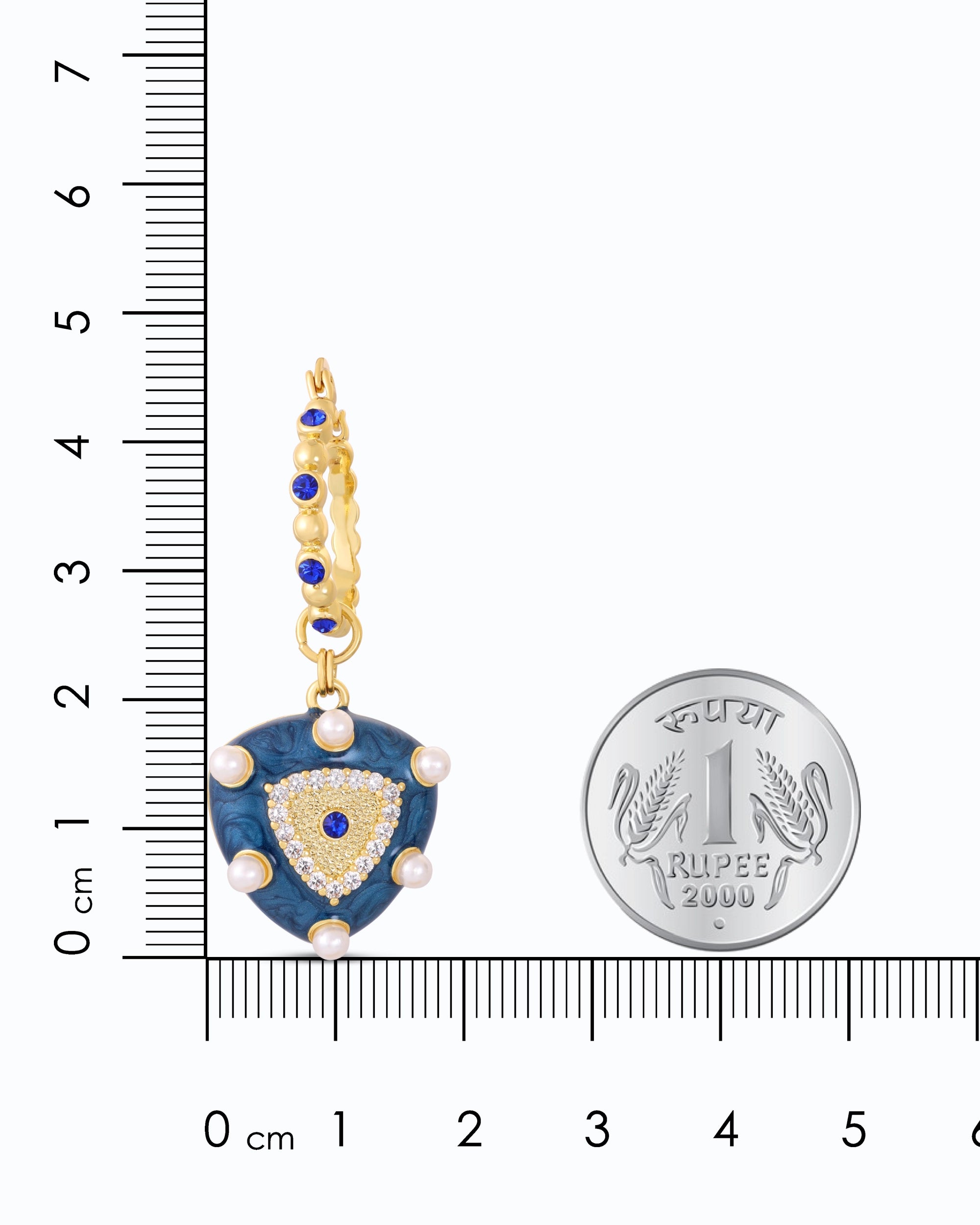 Hearth Pearl Bali Dangle - Blue