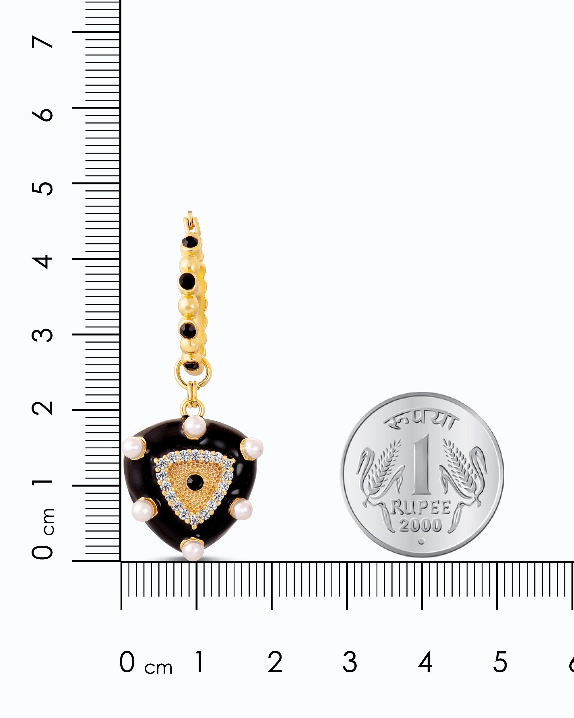 Hearth Pearl Bali Dangle - Black