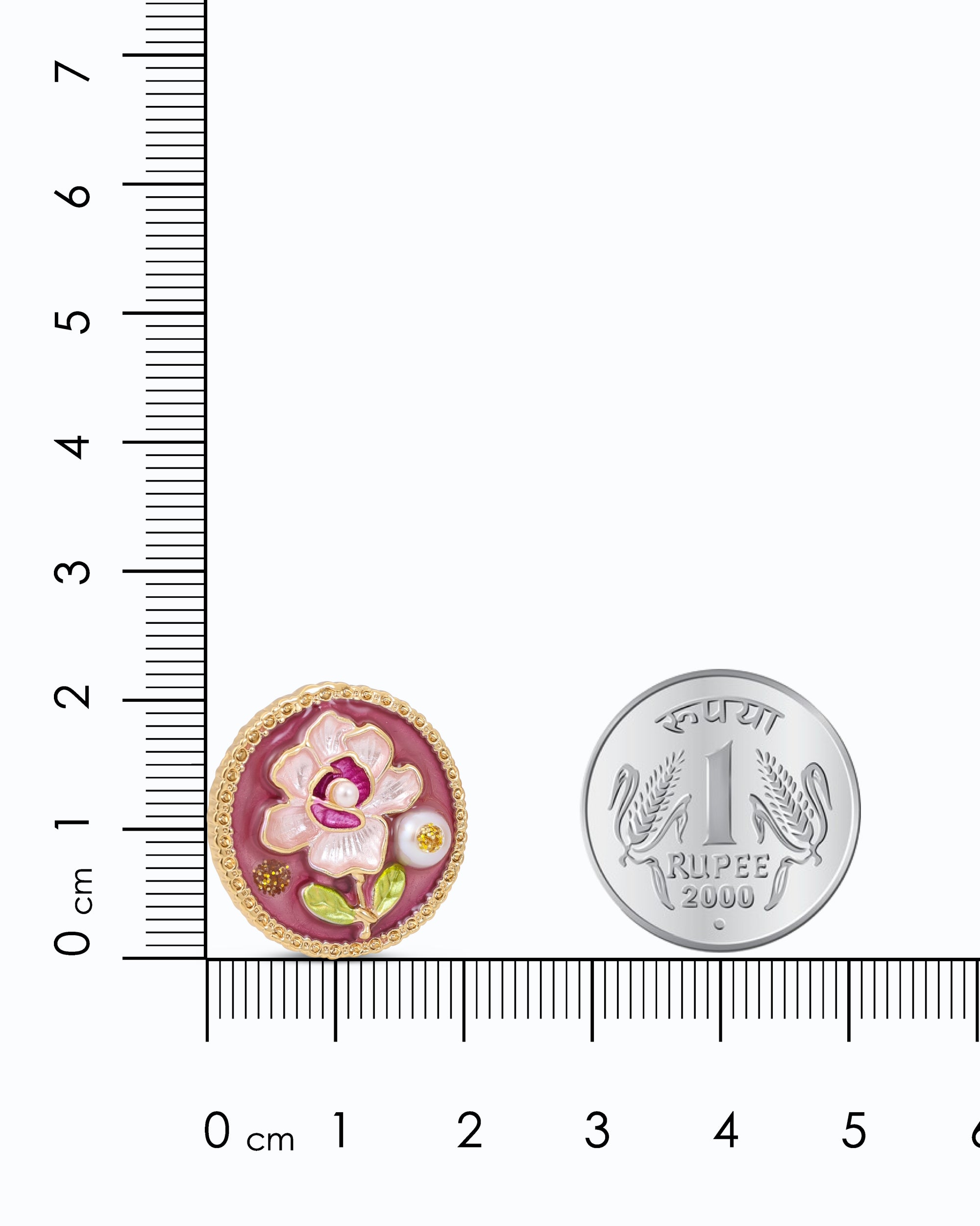 Purple Floral Pearl Studs
