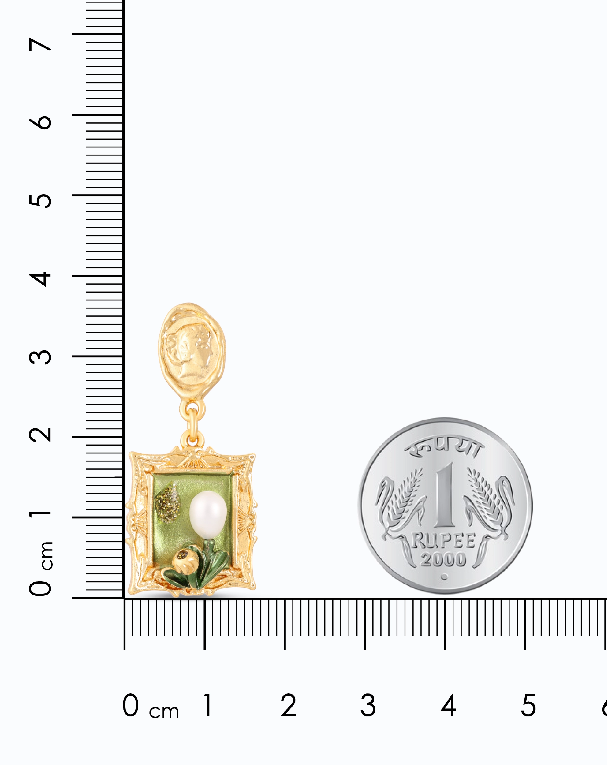 Mona Lisa White Pearl Ear Dangle