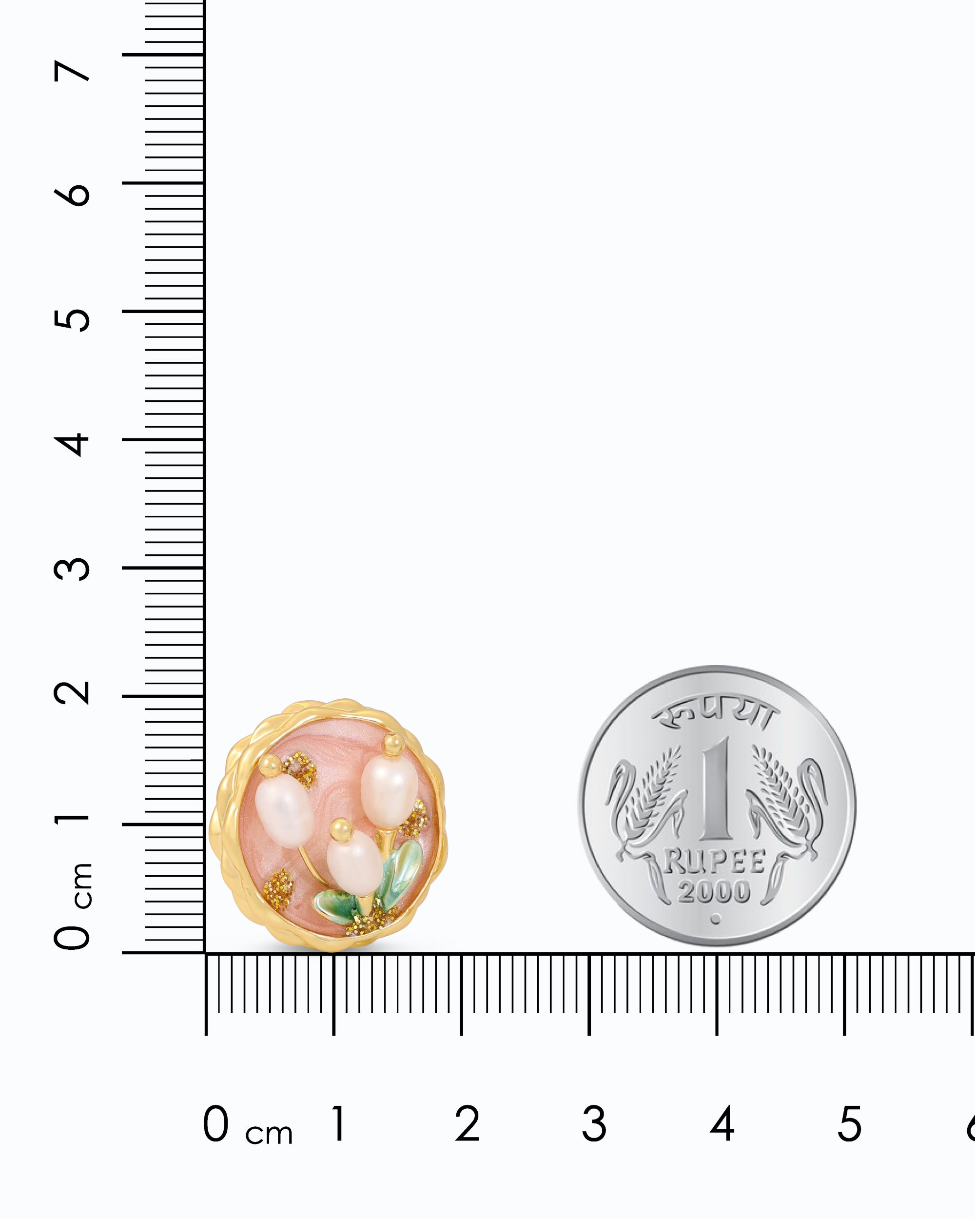 Pearl Twig Soft Pink Ear Studs