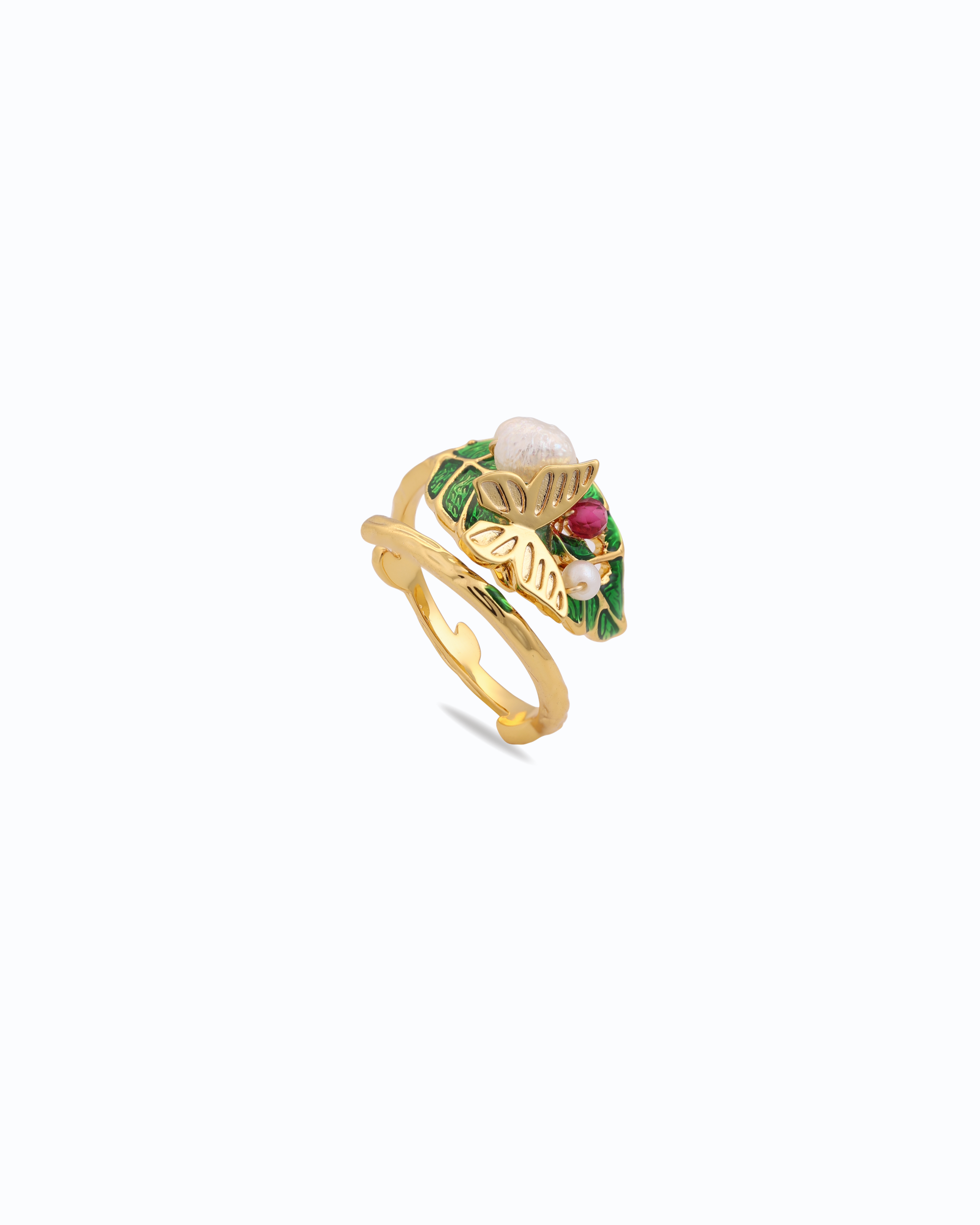 Adjustable Pearl Ring – Rare, Imported 18K Gold Plated Jewelry