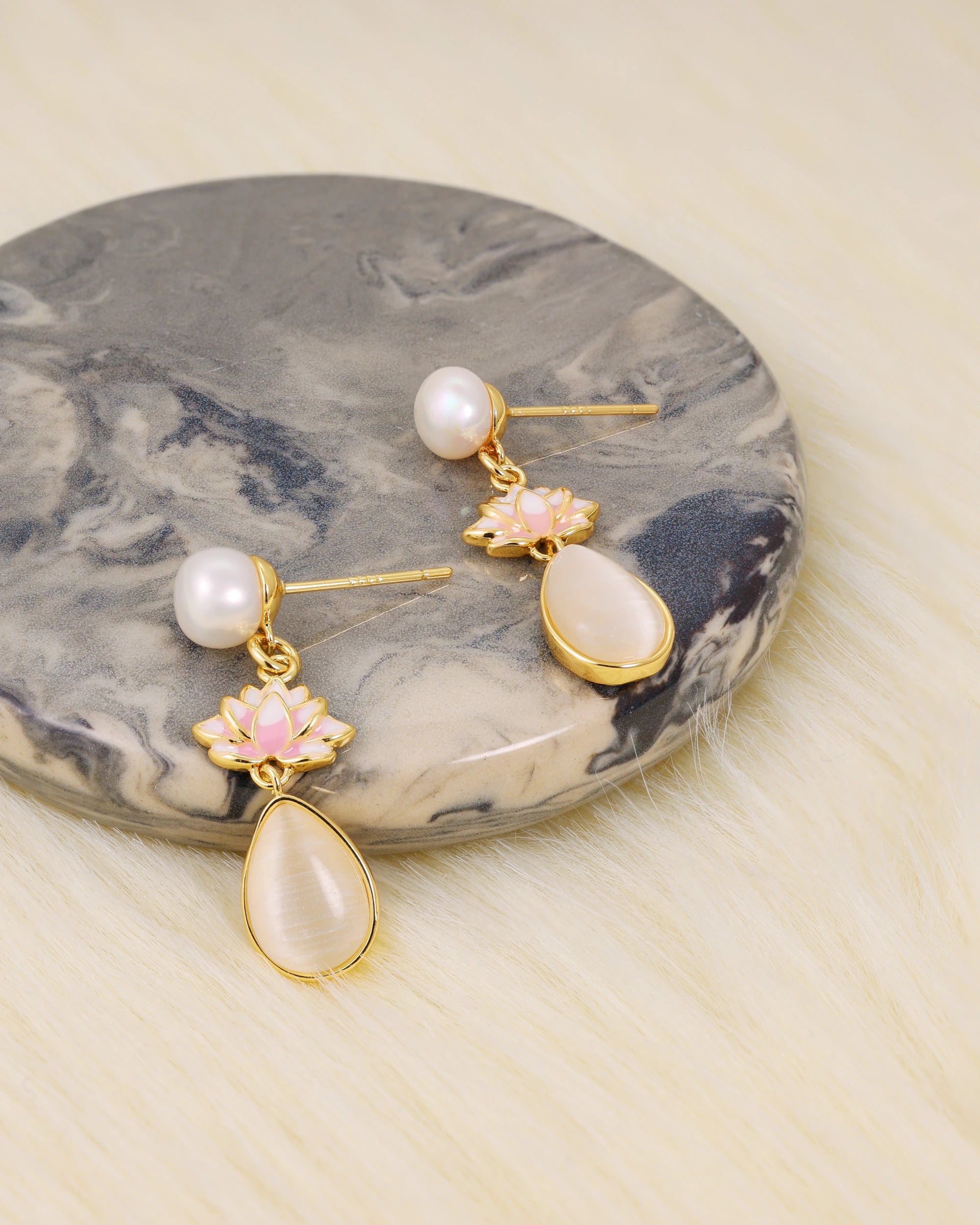 The White Lotus Pearl Dangle