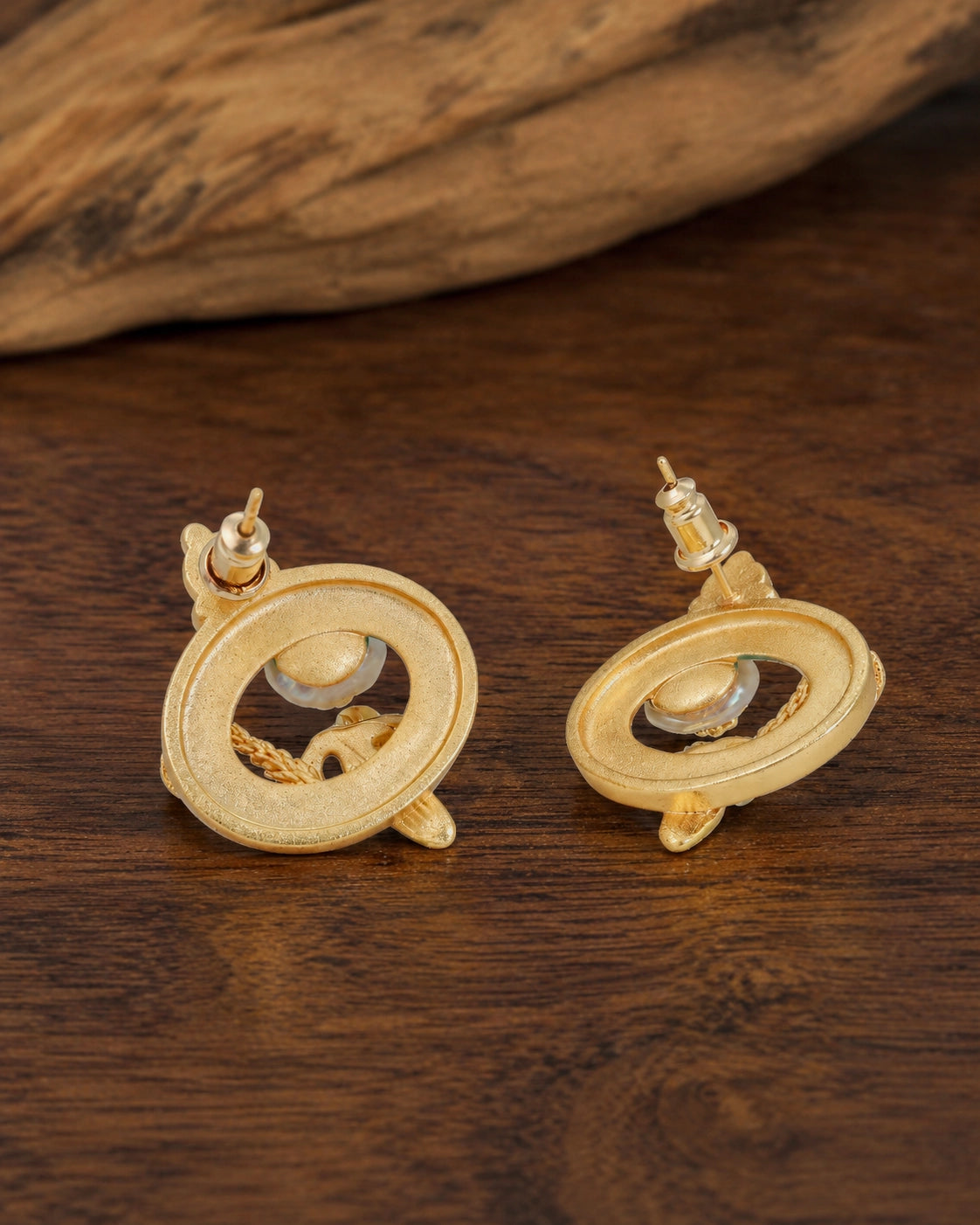 Artistic Flower Tulips Pearl Studs