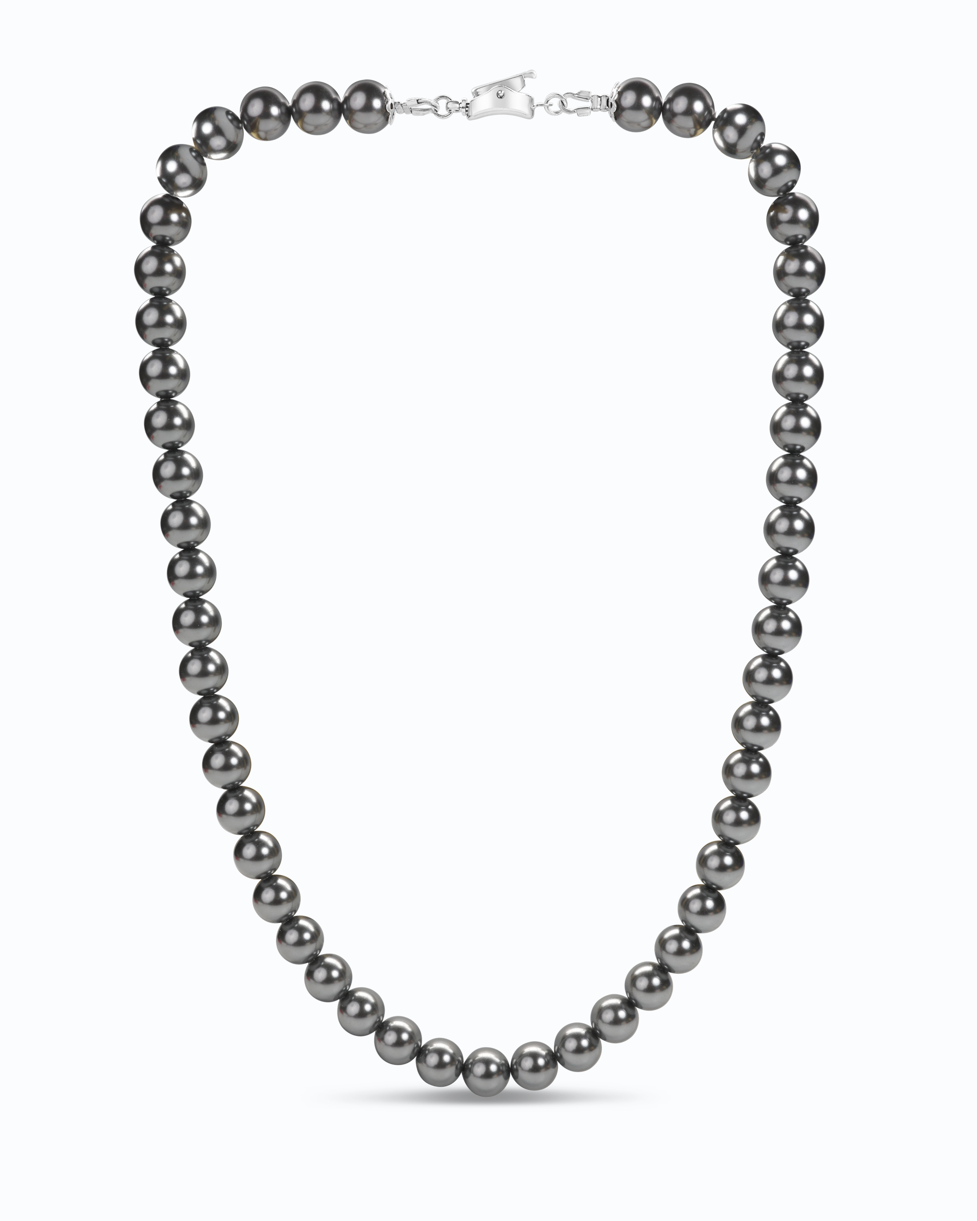 Grey Pearl Necklace Strand - Glossy