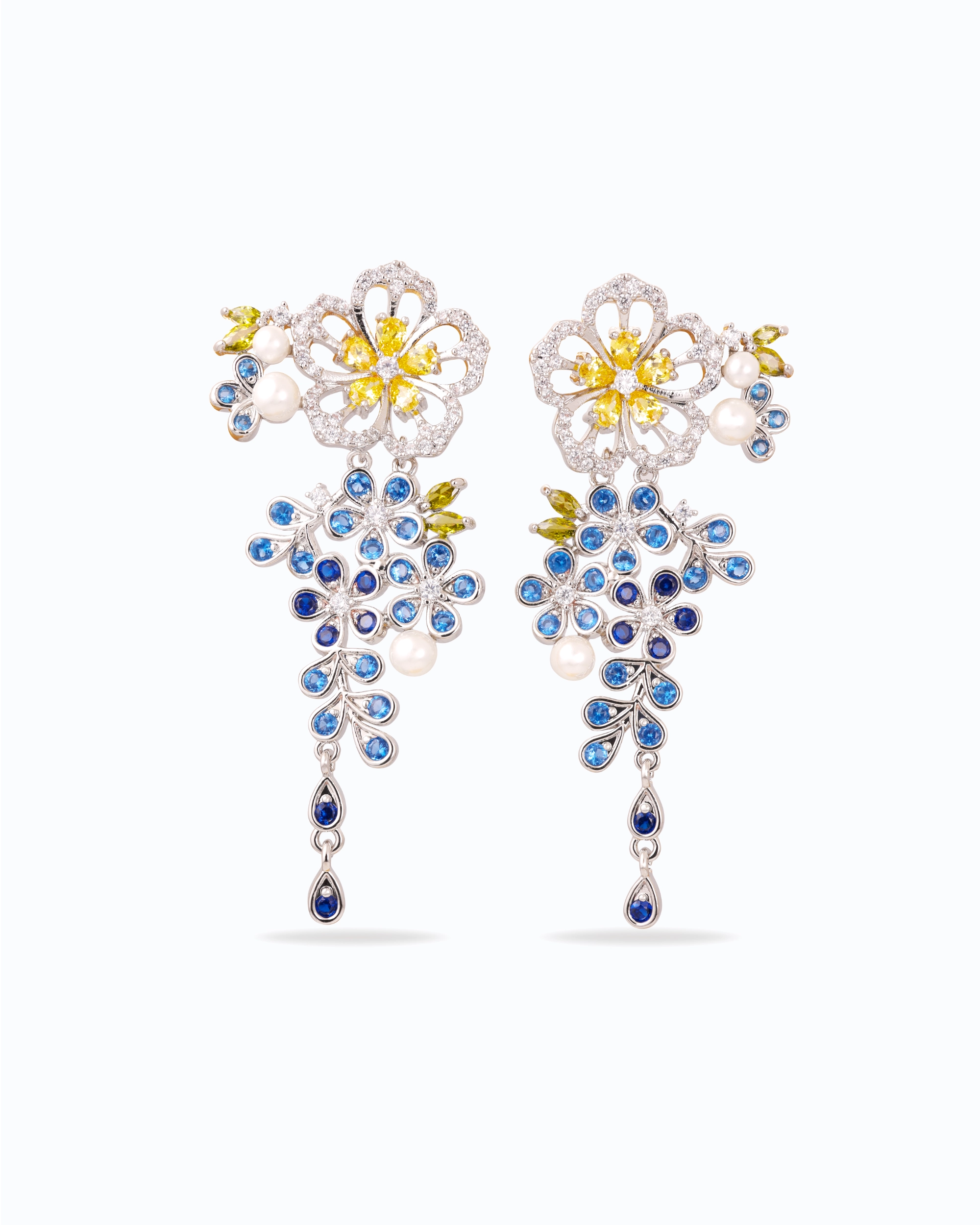 Nordic Bloom Dangles (Silver)