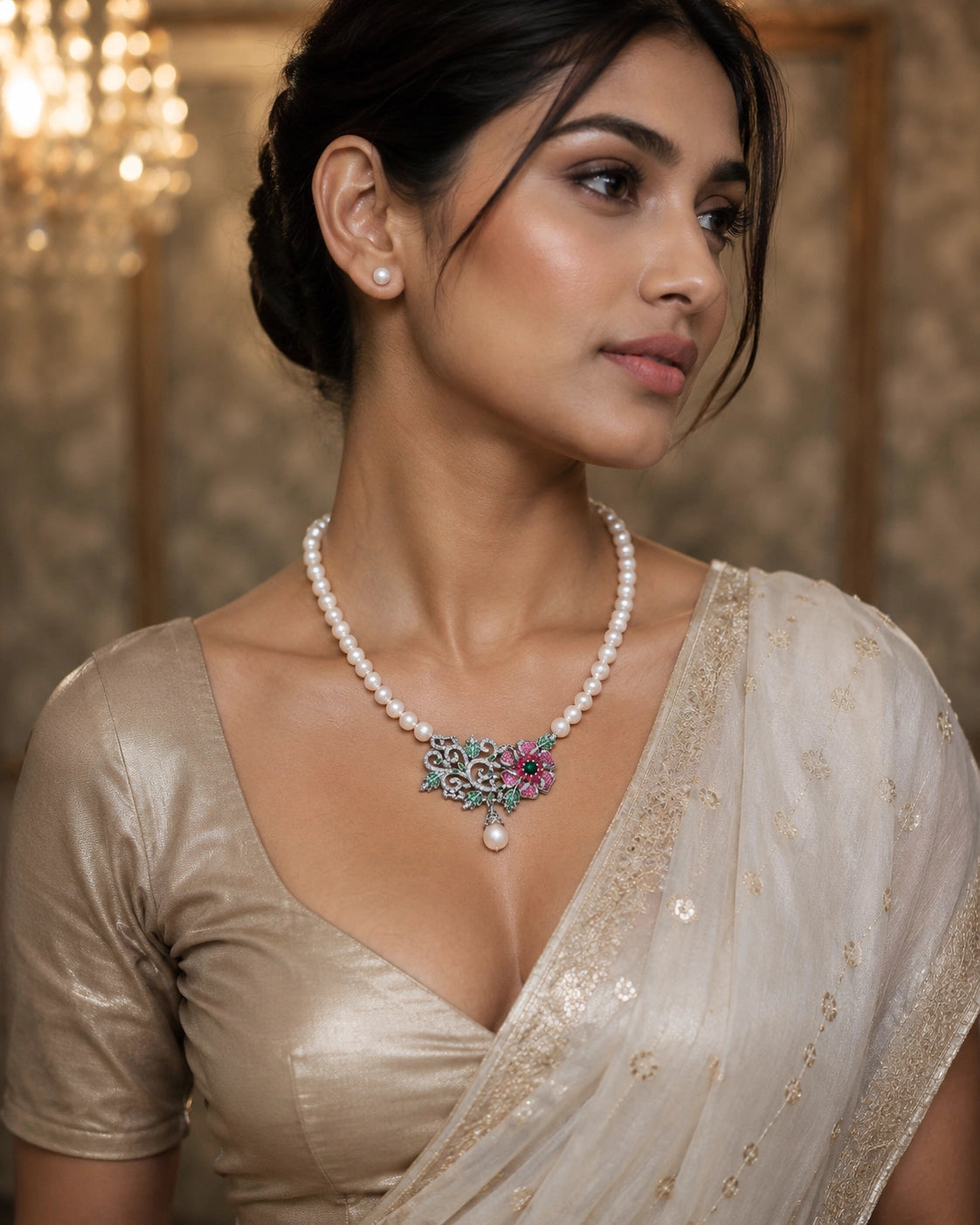 Bowknot Freshwater Pearl Necklace