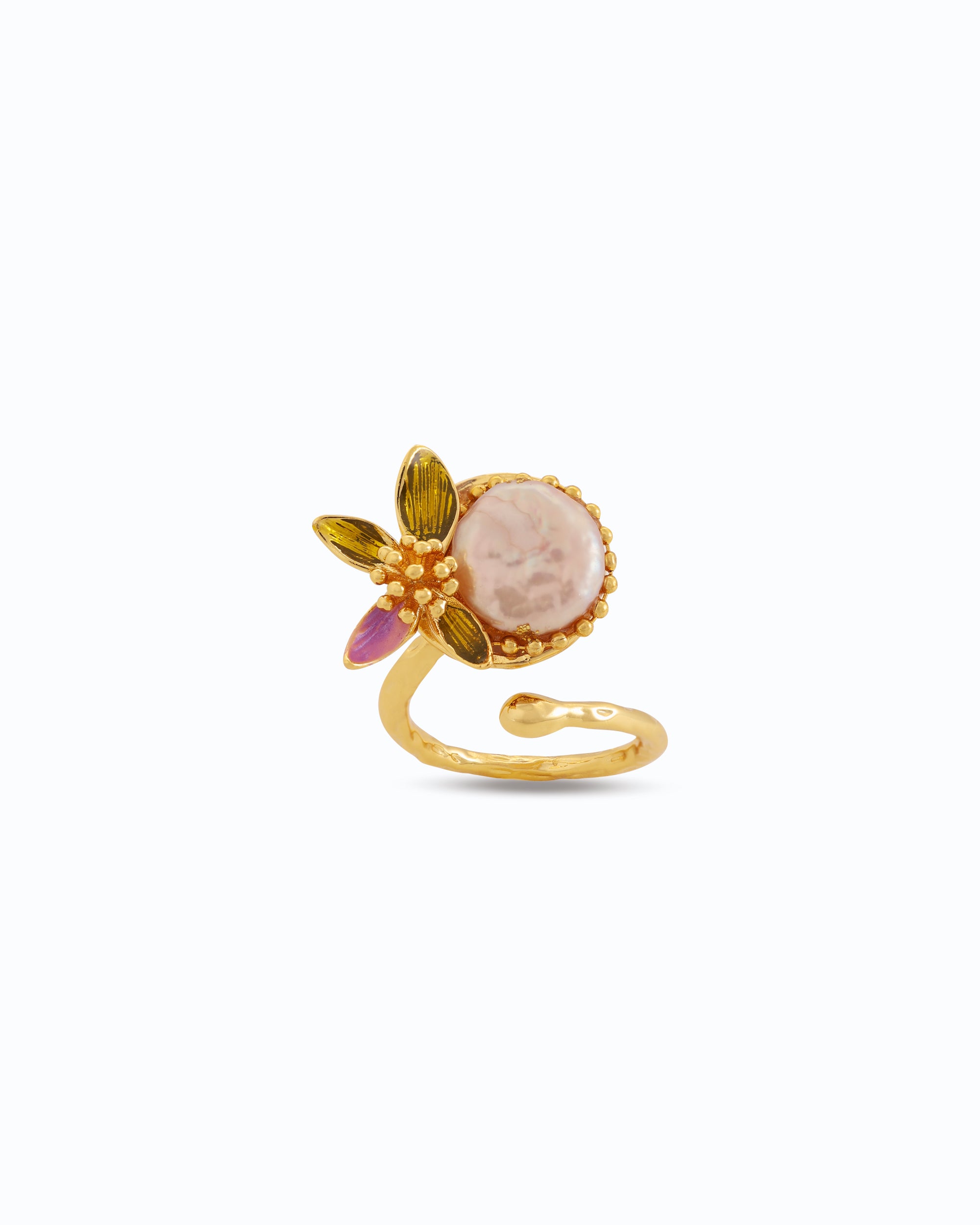 Premium Imported Jewelry |  Freshwater Pearl & 18K Gold Plated Ring