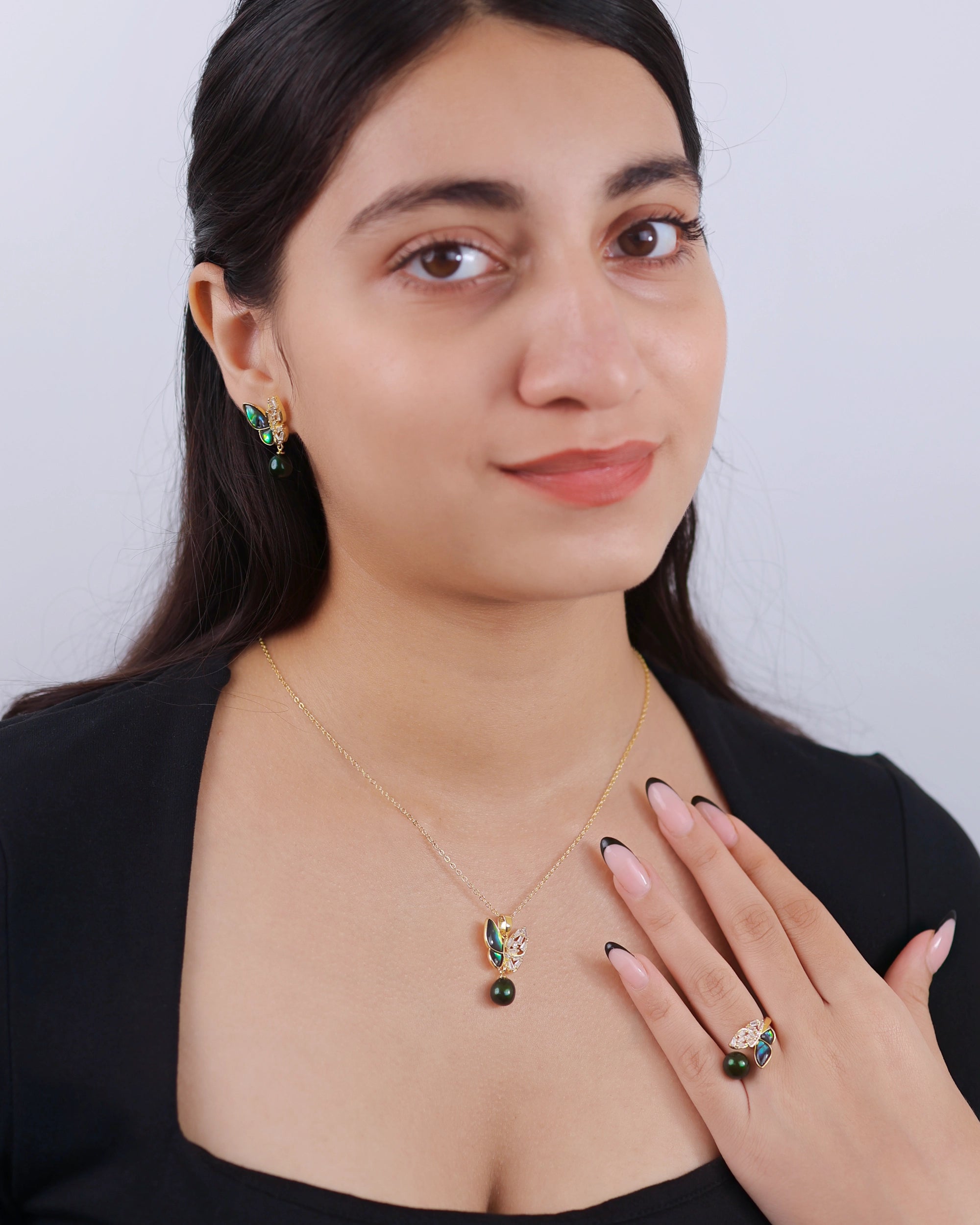 Butterfly Green Pearl Full Set