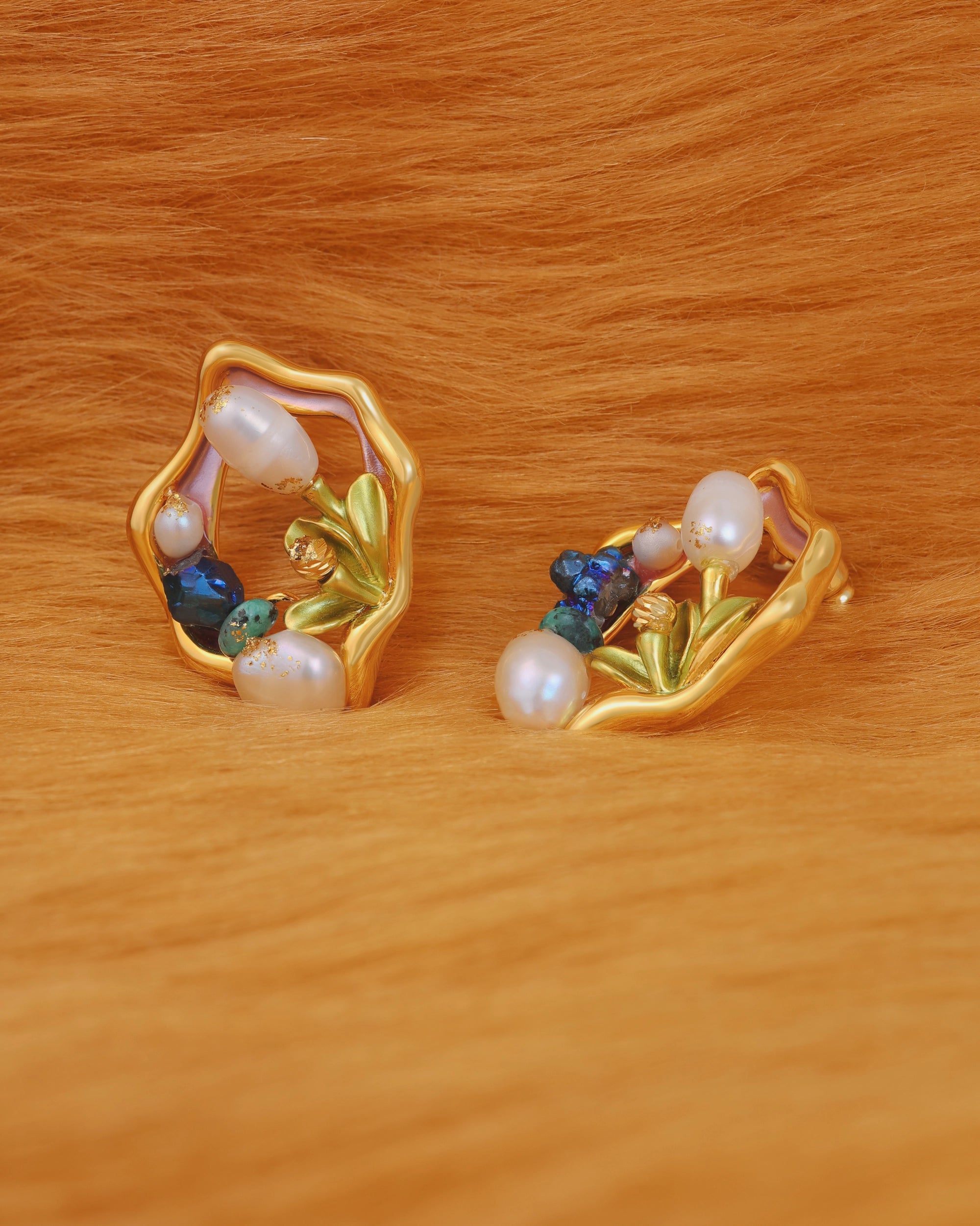 Rain Forrest Pearl Ear Studs