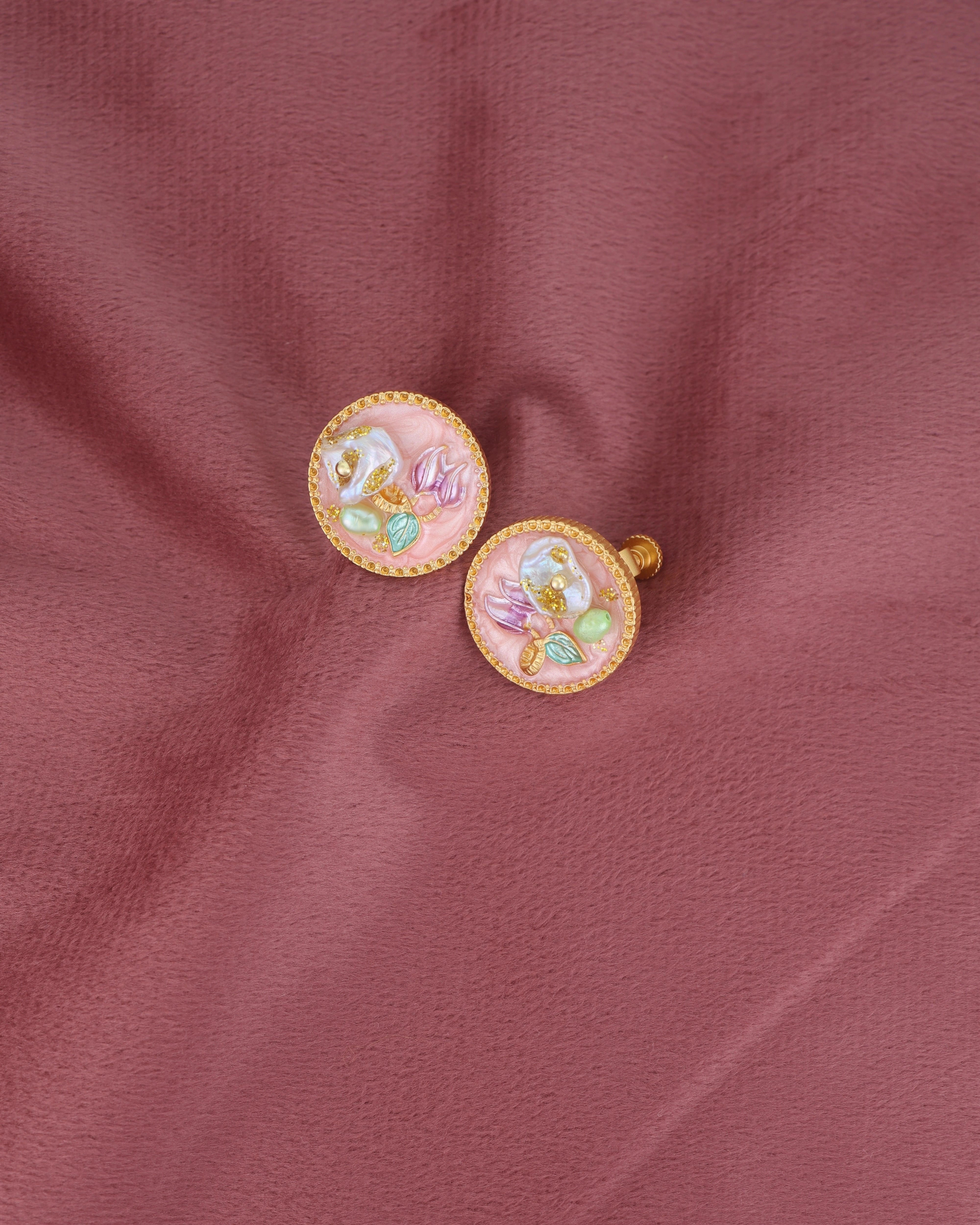 Pink Round Clip On