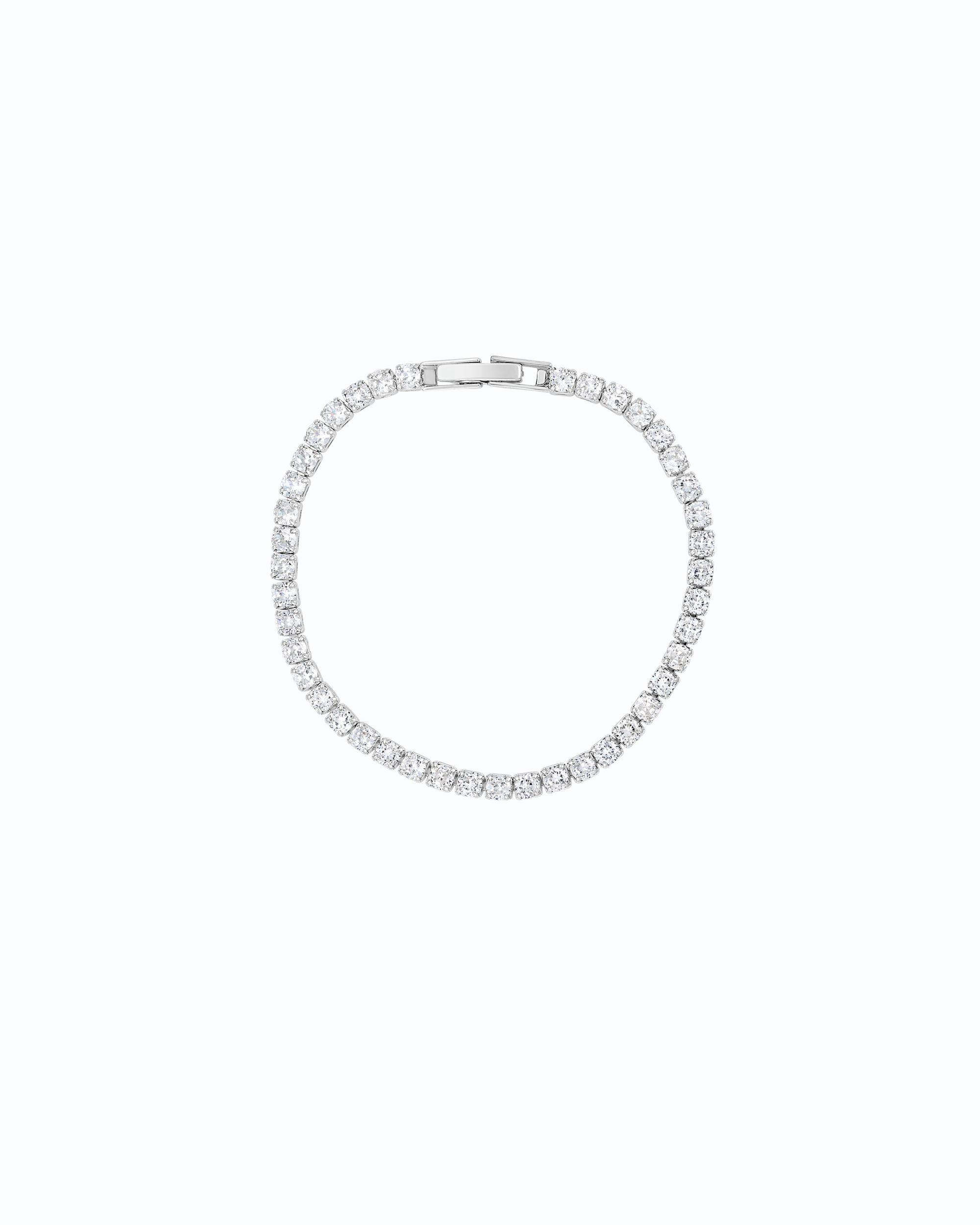 Tennis Bracelet Radiant Cut in Silver | Flawnt Jewelry