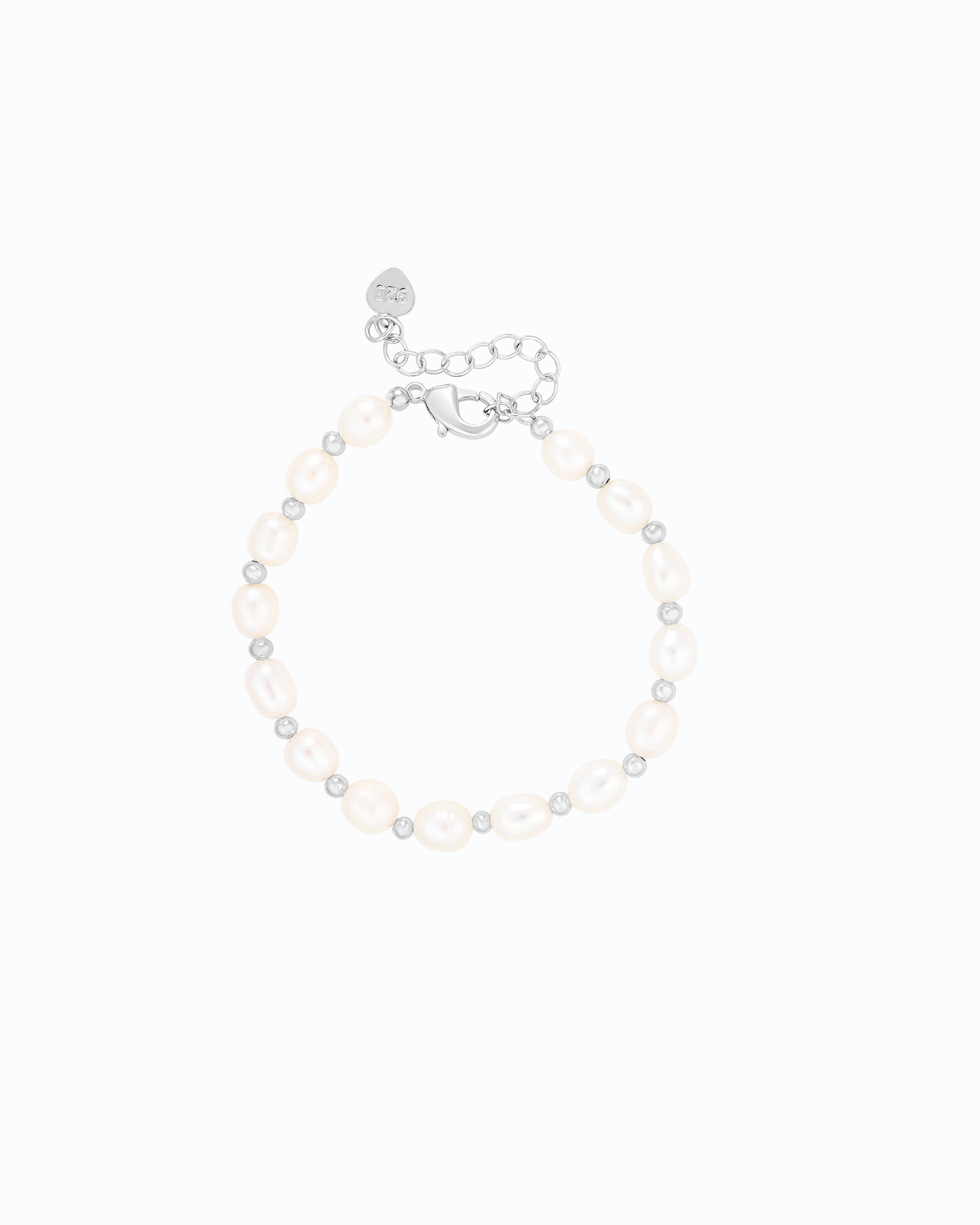 White Pearl in Platinum bracelet | Flawnt Jewelry
